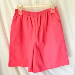 🌺 Vintage Koret Francisca Petite Shorts – Coral Pink – Size 12P – Made in USA